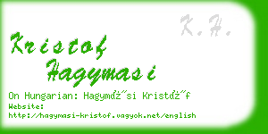 kristof hagymasi business card